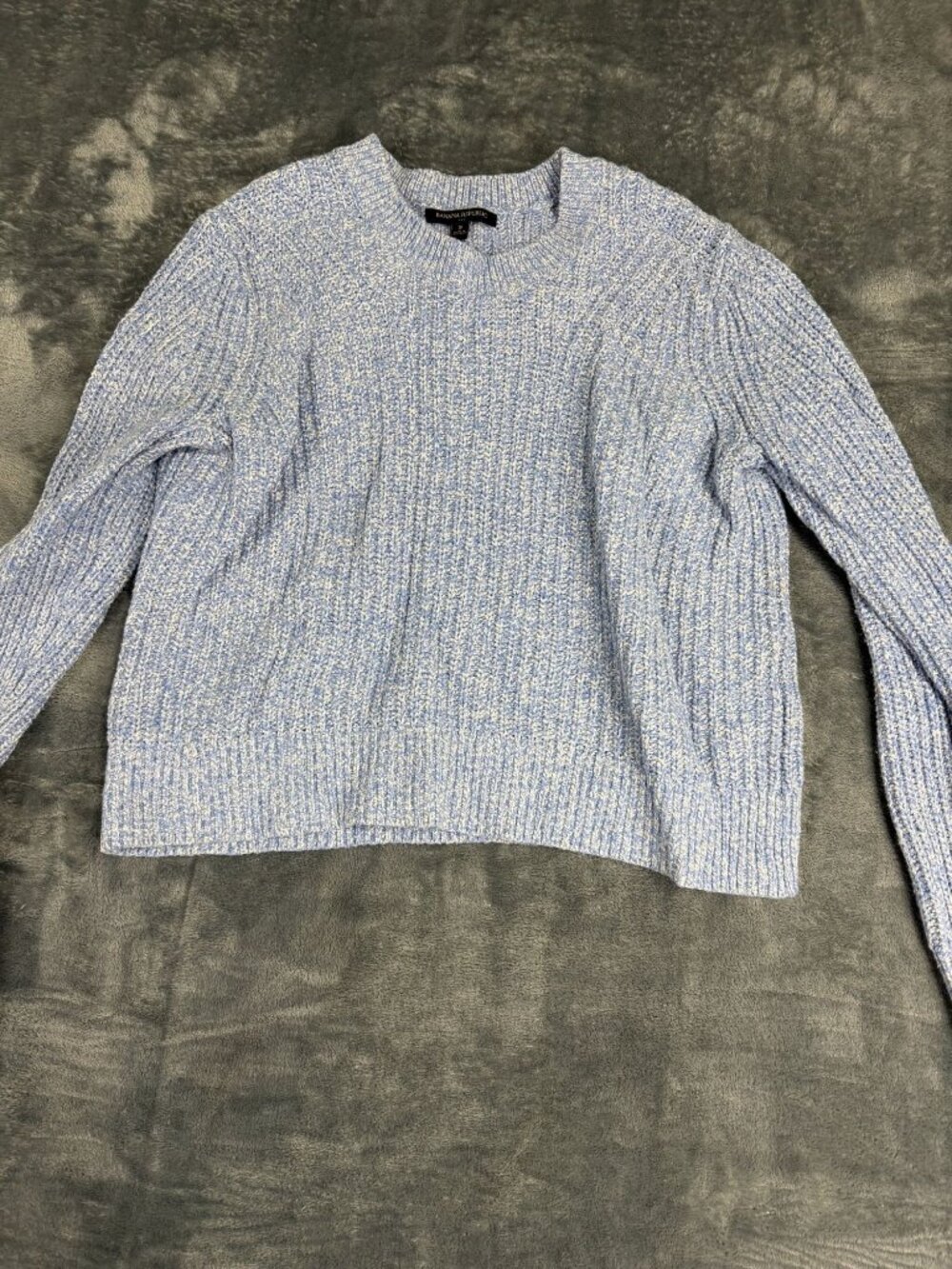 Banana Republic Womens Blue & White Marled Knit Sweater S